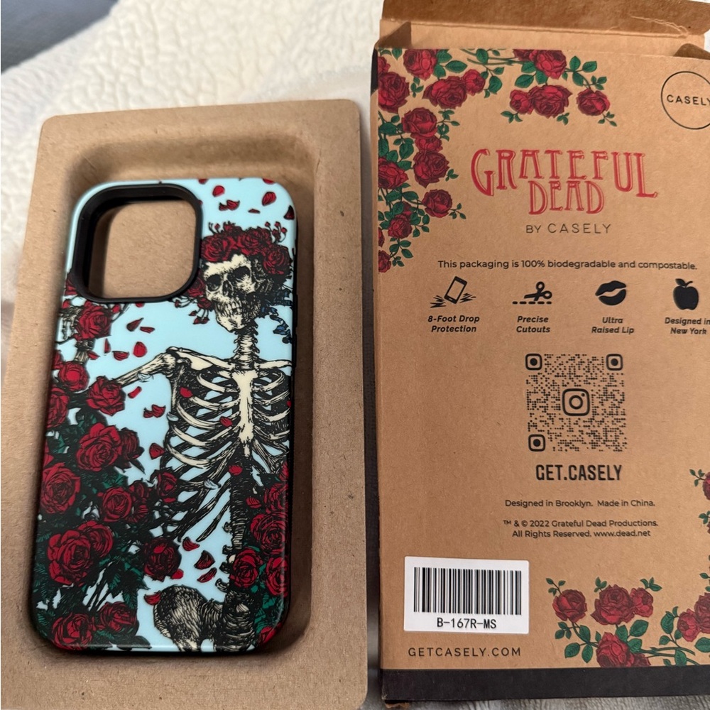 Grateful Dead Phone Case - Black and Red 13 pro